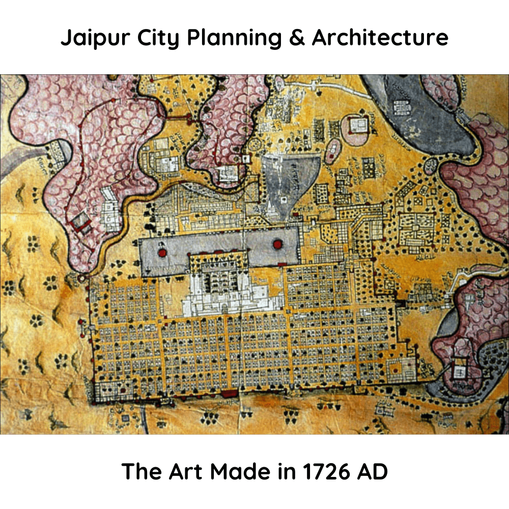 Pink city planning and architecture map